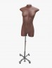 Busto fibra de vidro com pedestal cromado importado.