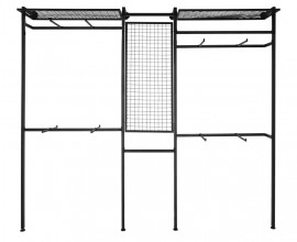 Coluna de parede e piso luxo com prateleiras tela - Tubo 30X30 - Alt 2,30 - P.30CM