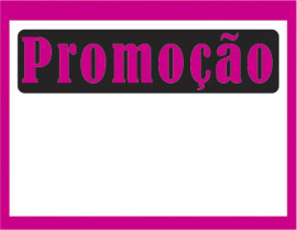 Etiqueta de promoção informação ajustável pink e branca