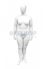 Manequim feminino plus size branco em fibra