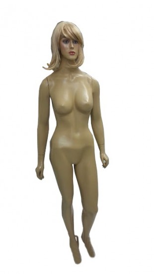 Manequim feminino fibra de vidro bege