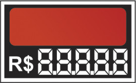 Etiqueta de preço ajustável vermelha Tipo 3