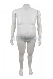 Manequim masculino plus size em plástico branco